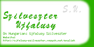 szilveszter ujfalusy business card